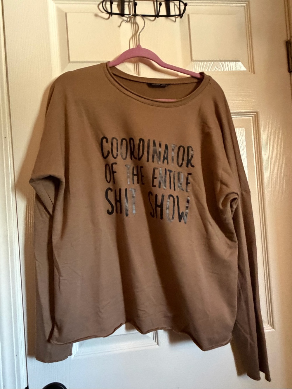 Coordinator Graphic Pullover Sweatshirt - Taupe